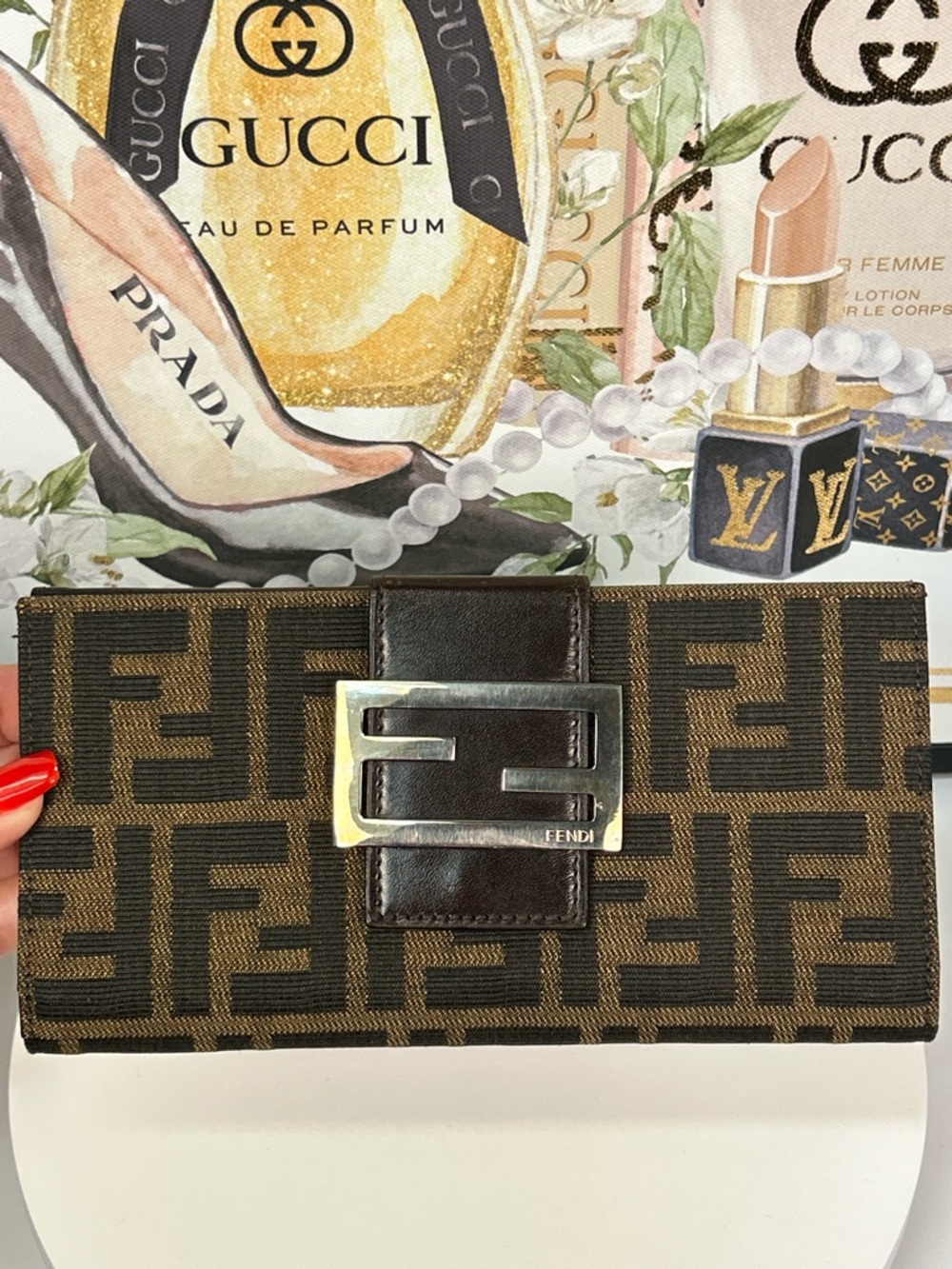 FENDI Zuchino Signature Flap Long Wallet ๐โค๏ธ - Picture 12 of 16